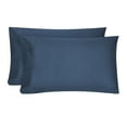thumbnail image 2 of (2 pack) Hotel Style 600 Thread Count Washed Indigo Egyptian Cotton Adult Pillow Cases, Queen (2 Count), 2 of 6