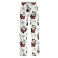 thumbnail image 4 of Fabrcox Christmas Women Pajama Pants Sleepwear Loose Fit Christmas Snowman Printed Drawstring Wide Leg Lounge Long Bottoms Gray XXXL, 4 of 6