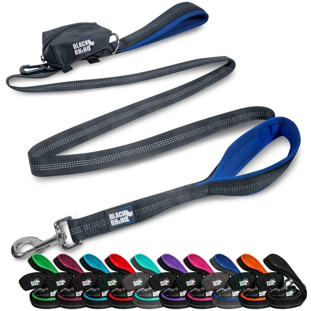Correa para Perro Reflectante Doble Asa - Resistente - 2m azul Unitalla