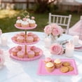 thumbnail image 6 of Garvee 14-Piece Dessert Stand Set for Party, 3 Tier Cupcake Stands and 2 Tier Cake Stands with 6 Serving Trays, Acrylic Display Stands for Wedding Baby Shower Birthday Tea Party Decor, Pink, 6 of 7