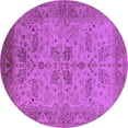 thumbnail image 1 of Ahgly Company Indoor Round Oriental Purple Traditional Area Rugs, 3' Round, 1 of 4