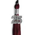 thumbnail image 3 of Endea Graduation Black/Cardinal Mixed Color Graduation Tassel with Silver Date Drop, 3 of 11