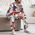 thumbnail image 7 of Lsque Colorful Mushrooms (2) Pattern Long Sleeve Pajama Set for Men - Soft 2-Piece Sleepwear and Loungewear Set with Pockets, Comfy Nightwear-Large, 7 of 7