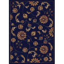 Radici Usa Como Area Rug 1835 Transitional Blue Blossoms Leaves 2' 2" x 7' 7" Rectangle