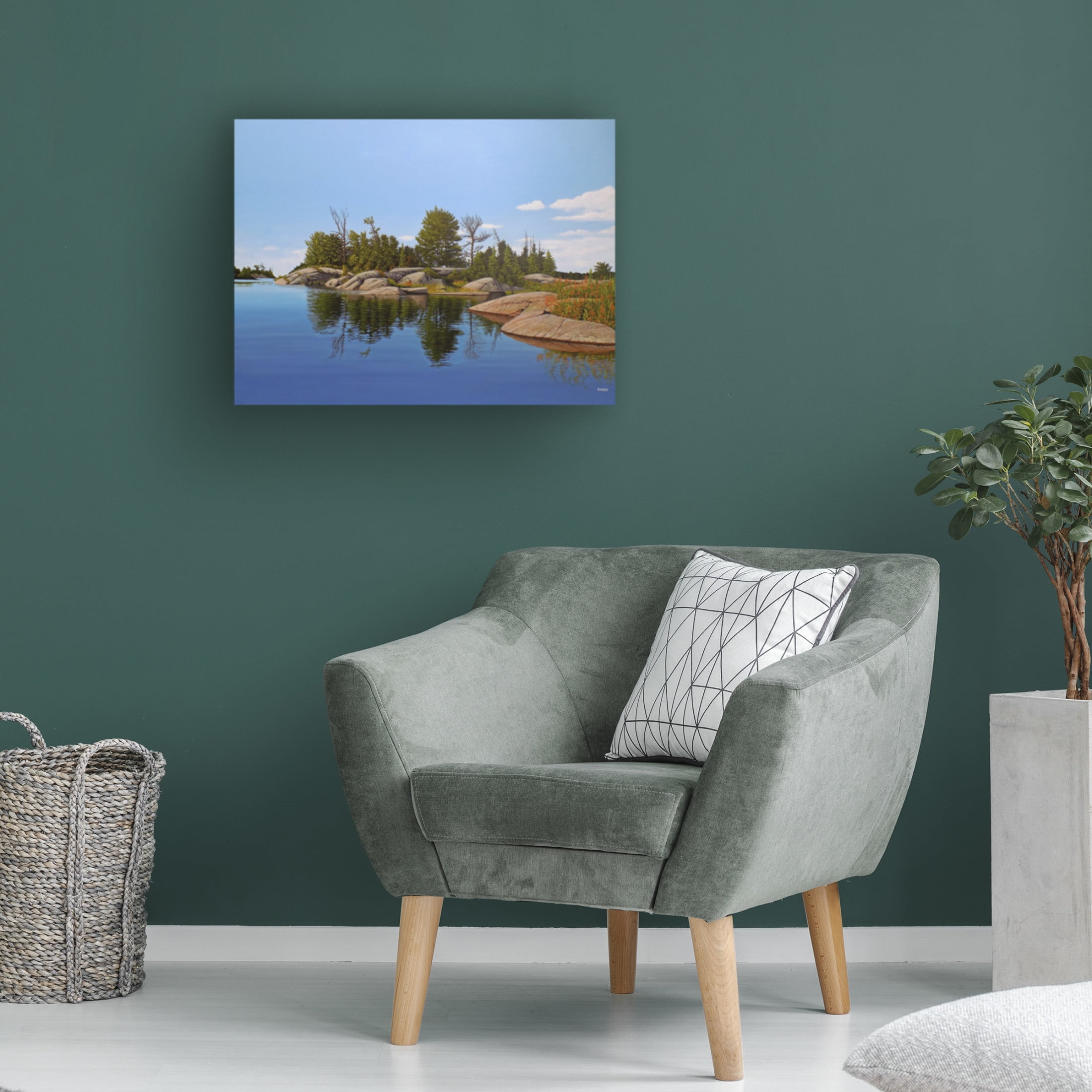 Canvas Wall Art - Kenneth M Kirsch 'Beyond the Rocks' Wall Art for Living Room, Bedroom, or Office Décor by Trademark Fine Art - 24 x 18 Inches