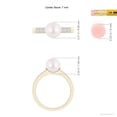 thumbnail image 5 of ANGARA Japanese Akoya Cultured Pearl and Diamond Accents Ring in 14K Yellow Gold for Women | June Birthstone, Birthday, Anniversary, Jewelry Gift for Women | Pearl Ring, 5 of 8