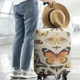 thumbnail image 2 of Beige Butterfly Moth Pattern Luggage Cover Fashion Suitcase Cover Baggage Covers Fit 25-28 Inch Luggage (Go Travel), 2 of 5