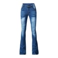 thumbnail image 5 of WILLBEST Jeans Mujer Pantalones Vaqueros Acampanados Elásticos de Cintura Alta Para Mujer, Pantalones Vaqueros de Corte Acampanado, Ajustados, Cómodos, Casuales, Con Detalle de Flecos Para Uso Diario., 5 of 5