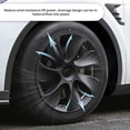 thumbnail image 4 of 19 Inch Wheel Hub  for  Model Y 2020-2023, 4 PCS Wheel Cover Hubcaps with Central Badges, Cool Wheel Rim Protector, Wheel Covers for  Model Y, 4 of 8