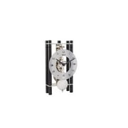 Hermle 23021740721 Mikal Rectangular Table Clock - Black with an Arabic Glass Dial & Silver Pendulum
