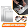 thumbnail image 5 of 316 Stainless Steel Panel and Chopping Board Kitchen Household Thickened Double Sided Cutting Board Block Kneading Dough Board, 5 of 9