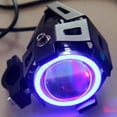 thumbnail image 5 of 125W Motorcycle Headlight U7 LED Moto Driving Car Fog Spot Head Light Lamp Angel Eye Motor, 5 of 5