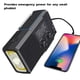 thumbnail image 2 of Lámpara de emergencia solar con radio, luz COB y cargador portátil para teléfonos - Versión europea en color vino tinto, 2 of 7
