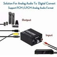 thumbnail image 3 of Analog to Digital Audio Converter, R/L RCA 3.5mm AUX to Digital Coaxial Toslink Optical Audio Adapter with Optical Cable, Coaxial Cable, 3 of 4