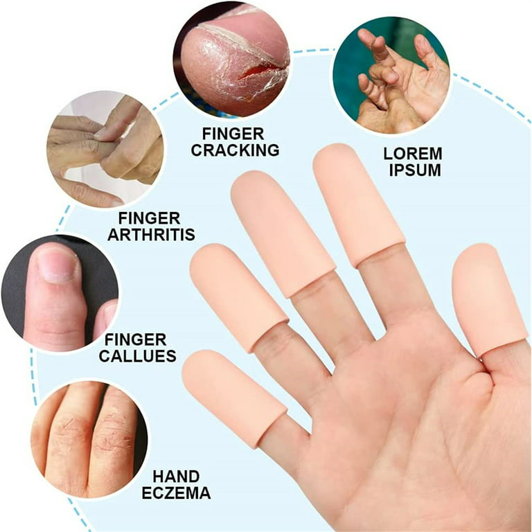 Finger Cot Gel Finger Protector Finger Brace Support Finger Gloves  Waterproof Finger Eczema Bandages for Trigger Finger Hand Eczema Finger  Cracking