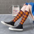 thumbnail image 5 of Honeii Fall Buffalo Plaid Print Long Socks,Novelty Design Socks Gift for Men and Women,Crew Socks,Calf Socks, 5 of 6