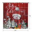thumbnail image 5 of Merry Christmas Tree Snowflake Snowman Shower Curtains,Reusable Show Curtain with Hooks Vintage Polyester Fabric Curtains for Thanksgiving Day Fall Party Home Decor, 5 of 5