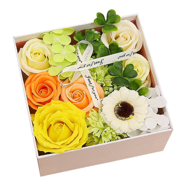 Wmqpnns New Trending Scented Oil Roses Flowers Soap Gift Box Set Formother's Day Todays Deals Clearance Sale