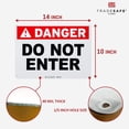 thumbnail image 4 of TRADESAFE Danger Do Not Enter Sign, No Entry Wall Safety Signs, 14” x 10”, 40 Mil Aluminum Safety Sign, 4 of 6