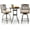 Bronze, variant on Bar Height Outdoor Table and Chairs, 3 PCS Cast Aluminum Patio Swivel Bar Set Include 31.5" Outdoor High Top Table and Barstool Set of 2 with Cushions
