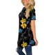 thumbnail image 2 of Gibobby Casual Playera de Manga Corta para Mujer Mujeres Casual manga corta Tops cuello redondo verano suelto Irregular dobladillo Tops camisas Tops(Negro,M), 2 of 5