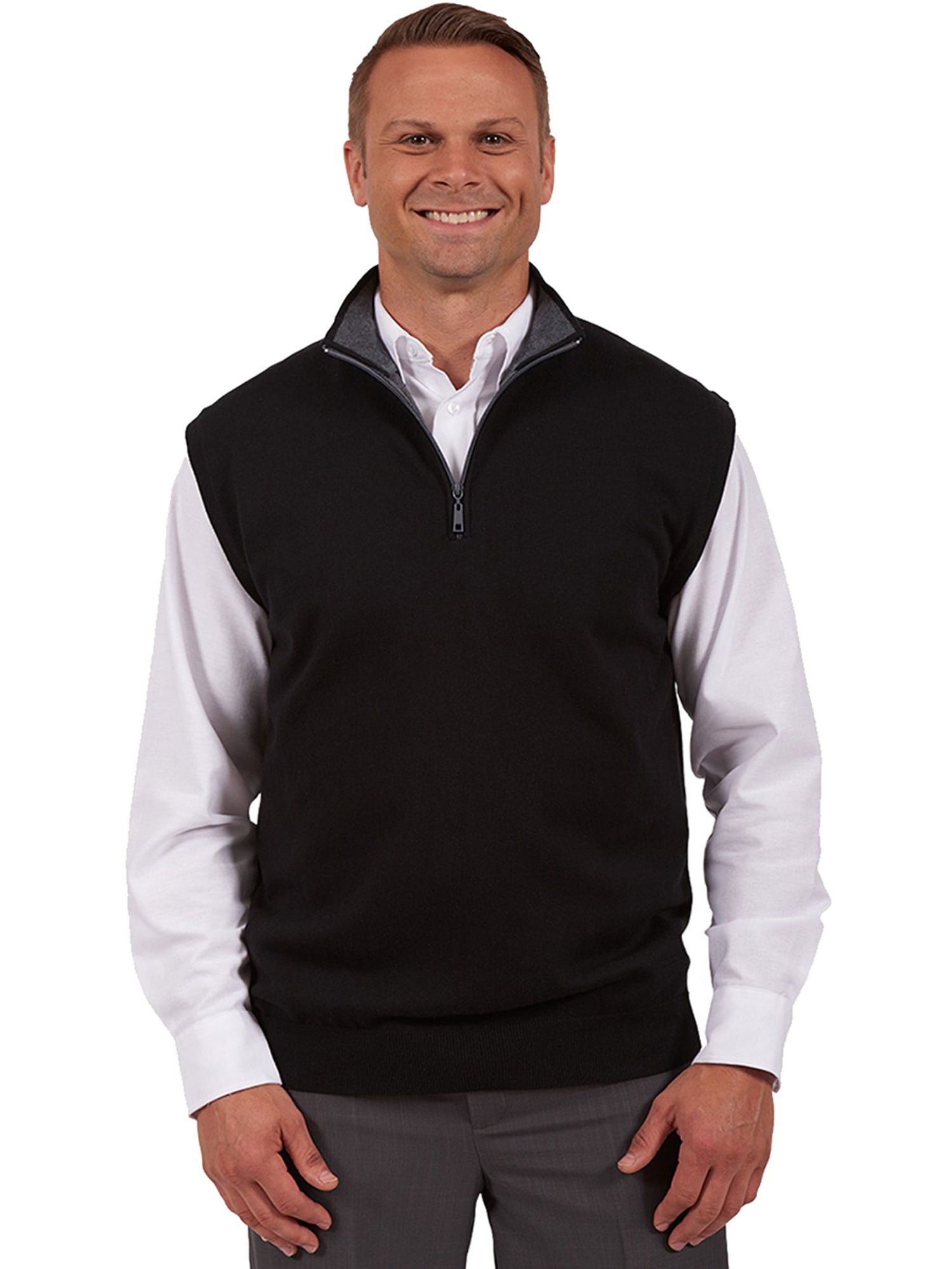 Mens half zip sweater vest Clearance