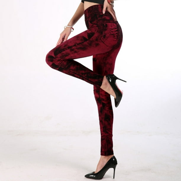 Women's Solid Color Pants Mid-waist High Stretch Cotton Yoga