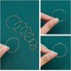 thumbnail image 3 of Aros de acero inoxidable chapados en oro de 18 quilates con cuentas, dijes para copas de vino, aros redondos para hacer aretes colgantes., 3 of 9