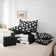 thumbnail image 6 of jejeloiu Cute Ghost Bedding Comforter Set 7 Pieces,Happy Halloween Full Bedding Set,White Black Fitted Sheet Flat Sheet For Children,Breathable Home Decor Reversible, 6 of 8