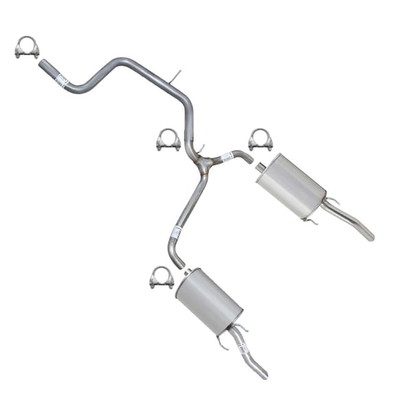 Northeastern Exhaust Y-Pipe & Pair of Mufflers Kit Fits 2006-2009 Chevrolet Impala 5.3L & 2006-2011 Chevrolet Impala 3.9L - Direct Fit | Stainless Steel Exhaust System Kit