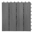 thumbnail image 3 of FlooringInc Helios Outdoor 4 Slat Interlocking Deck Tiles, 1 Tile, Hawaiian Grey, 3 of 5