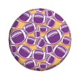 thumbnail image 3 of Spare Tire Cover, cute purple American football Wheel Cover Tire Covers for Trailers Car Truck Camper Universal Tire Covering Fits Diameter 17 inch, 3 of 7