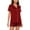 Wine Red, variant on Satin Pajamas Set Women Short Sleeve Button-Down Lapel Tops and Shorts 2 Piece Pjs Silk-like Sleepwear Classic Loose Loungewear