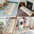 thumbnail image 5 of Floral Eucalyptus Leaves 2'x6' Runner Rugs for Hallway Kitchen Bedside Non Slip Washable, Daisy Summer Botanical Vintage Entryway Rug Runners with Rubber Backing, Long Carpet Runner for Laundry Room, 5 of 8