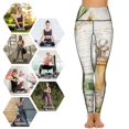 thumbnail image 5 of Women's High Waisted Yoga Leggings with Pockets，Bohemian Color，Tummy Control Non See Through Workout Athletic Running Yoga Pants, 5 of 6