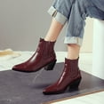 thumbnail image 6 of jsaierl Plus Size Ladies Autumn And Winter Boots Pointed Toe Thick High-heeled Boots, 6 of 9