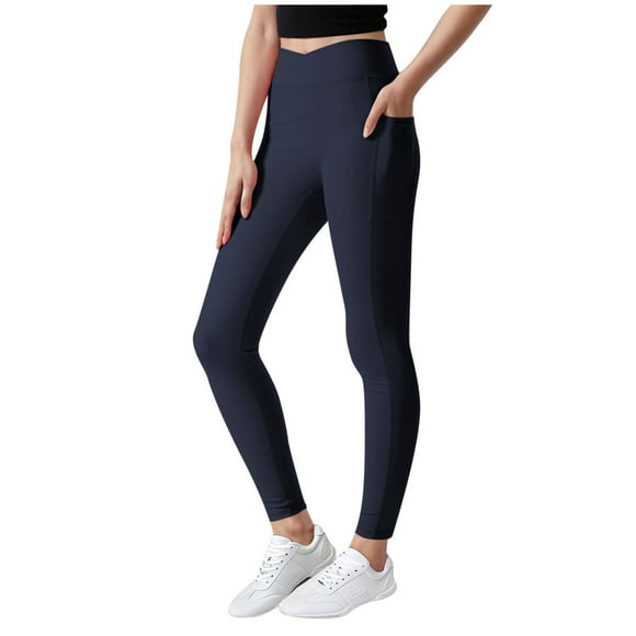 FAIWAD Girls' Leggings High Waisted Full Length Stretch Tights with Pockets Kids Workout Running Athletic Yoga Pants