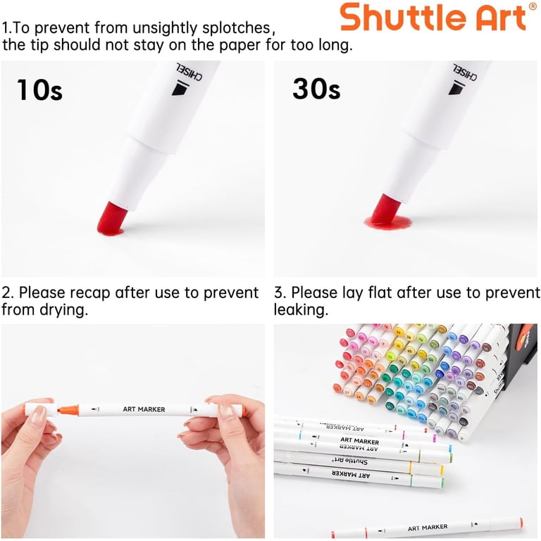 101 Colors Dual Tip Alcohol Markers with Case photo 4