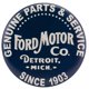 thumbnail image 1 of Open Road Brands Ford Genuine Parts and Service - Señal redonda con botón de metal, señal vintage de Ford para garaje o cueva de hombre, 1 of 1