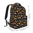 thumbnail image 2 of Fotbe Flowe Rooster Pattern Casual Backpack for School, Travel, and Outdoor Activities - Durable, Lightweight, and Comfortable, 2 of 5