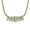 Gold-Tone, variant on Womens 3 Stone CZ Past Present Future Solitaire Cubic Zirconia Necklace Silver-plated