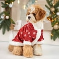 thumbnail image 4 of Dog Christmas Outfits Girl Boy Dog Holiday Dress Lightweight Doggie Costume Puppy Clothes Pet Apparel with Bowknot Santa Print Cat Clothing, Red Small, 4 of 5
