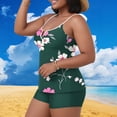 thumbnail image 2 of Nfurl Plus Size Swimsuits for Women Trendy Floral Print Tankini Bathing Suits 2 Piece Summer Beach Two Piece Tankini Swimsuits Sets Swimwear Army Green,Size XXXXL, 2 of 6