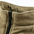 thumbnail image 6 of BiZtdJrK Mens Casual Outerwear Vest Lightweight Zip Up Fleece Sleeveless Jacket Outdoor Work Hiking Travel Golf Vest with Pockets Limited Time Sales Of The Day Khaki XXXL, 6 of 7