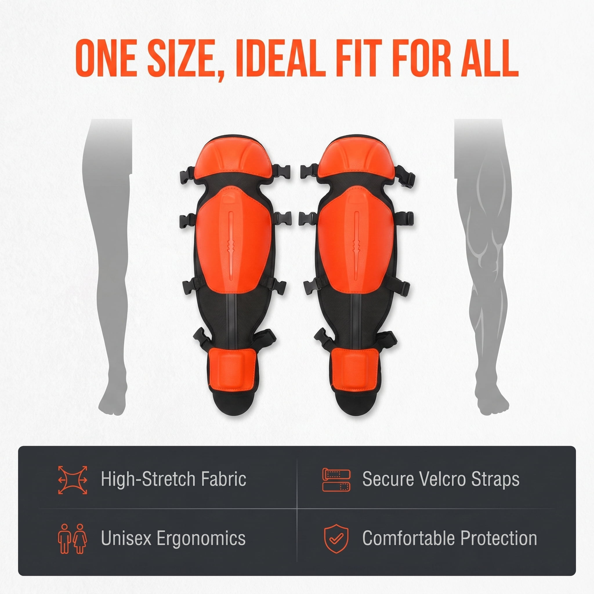 FashionCha 2 Pieces Gardening Knee Pads Mowing Shin Guards for Women and Men Waterproof Leg Red