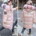thumbnail image 5 of ATOGUTA Jackets For Girls Quilted Puffer Jacket Warm Hooded Parka Snow Coats Size 4T-9, Pink, 5 of 6