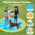 thumbnail image 6 of SLOOSH Non-Slip Splash Pad Sprinkler - Outdoor Water Play Toys Backyard Fountain Mat for Toddlers Kids Dogs, Thickened Sprinkler Outside Pool Party Durable for Girls Boys Pets (72in, Orange&Blue), 6 of 10