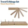 thumbnail image 3 of WE Games Mini Travel Wood  Folding Cribbage Board - 2 Player - Metal Pegs, 3 of 10
