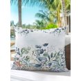 thumbnail image 6 of Outdoor Pillows Waterproof, Teal Blue Eucalyptus Bedding Throw Pillows with Insert for Couch Sofa Bed, Coastal Starfish Botanical 16x16 Inch Pillowcases Decorative Camping Patio Pillow Set of 1, 6 of 8