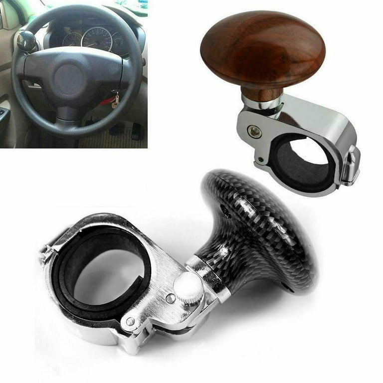 Walbest Steering Wheel Spinner, Steering Wheel Knob Vehicle Steering Wheel  Booster Car Handle Knob Ball for Cars, Trucks, Tractors, Boats,Silver 